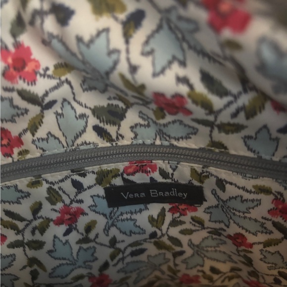 Vera Bradley Carson Quilted Floral Crossbody Bag - Gray and Pink- flaw - Picture 9 of 9